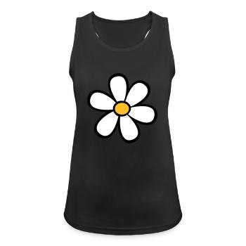 Marguerites - Débardeur respirant Femme - noir - Devant - Zoe (177cm)