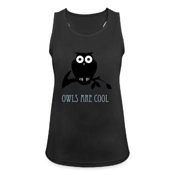 owls are cool - Women's Breathable Tank Top - black - Front - Zoe (177cm)
