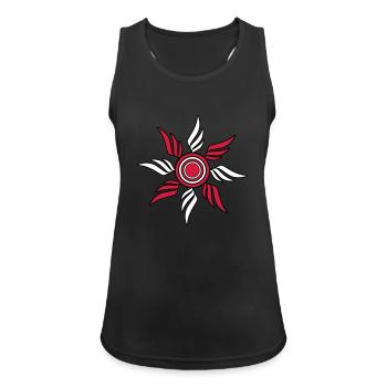 mandala flügel - Frauen Tank Top atmungsaktiv - Schwarz - Vorne - Zoe (177cm)