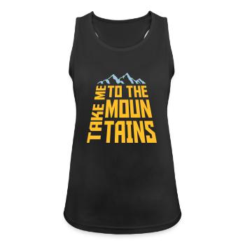 To the mountains quote - Women's Breathable Tank Top - black - Front - Zoe (177cm)
