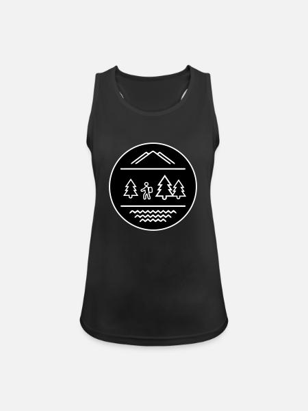 wandern - Frauen Tank Top atmungsaktiv - Schwarz