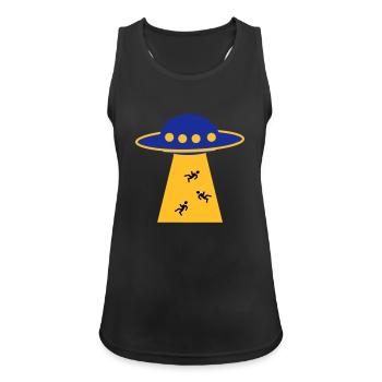 UFO - Women's Breathable Tank Top - black - Front - Zoe (177cm)
