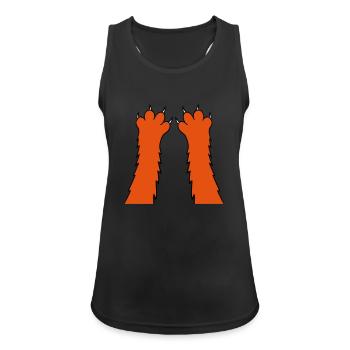 Katzen Klauen Pfote Tatzen Scharfe Krallen Kratzen - Frauen Tank Top atmungsaktiv - Schwarz - Vorne - Zoe (177cm)