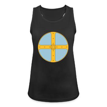 Wikinger - Frauen Tank Top atmungsaktiv - Schwarz - Vorne - Zoe (177cm)