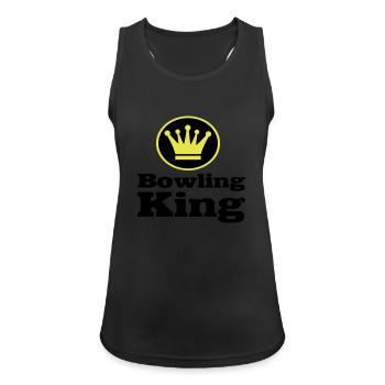 Bowling - Frauen Tank Top atmungsaktiv - Schwarz - Vorne - Zoe (177cm)