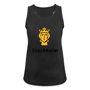Stockholm - Frauen Tank Top atmungsaktiv - Schwarz - Vorne - Zoe (177cm)