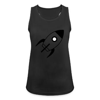 spaceship - Débardeur respirant Femme - noir - Devant - Zoe (177cm)