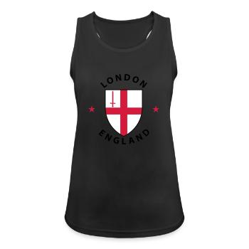 London - Frauen Tank Top atmungsaktiv - Schwarz - Vorne - Zoe (177cm)