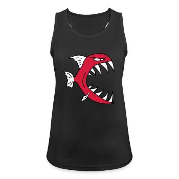 Monster Fish - Frauen Tank Top atmungsaktiv - Schwarz - Vorne - Zoe (177cm)