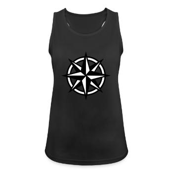 Compass two colors - Women's Breathable Tank Top - black - Front - Zoe (177cm)