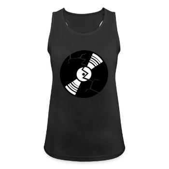 broken cracks vinyl broken destroyed party logo - Women's Breathable Tank Top - black - Front - Zoe (177cm)