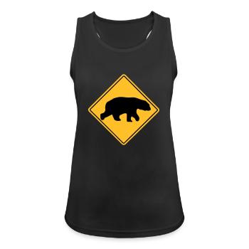 Polar Bear Road Sign - Frauen Tank Top atmungsaktiv - Schwarz - Vorne - Zoe (177cm)