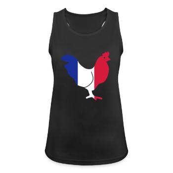 France Français Française French Frankreich - Débardeur respirant Femme - noir - Devant - Zoe (177cm)
