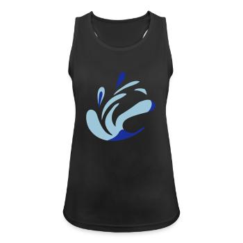 Liquid water (colors customizable) - Women's Breathable Tank Top - black - Front - Zoe (177cm)