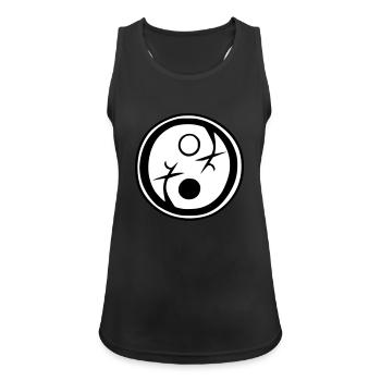 Yin Yang Sign Symbol Peace Happiness Vector 2 - Women's Breathable Tank Top - black - Front - Zoe (177cm)