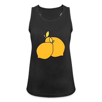 lemons - Women's Breathable Tank Top - black - Front - Zoe (177cm)
