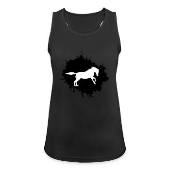 Blobs de cheval - Débardeur respirant Femme - noir - Devant - Zoe (177cm)