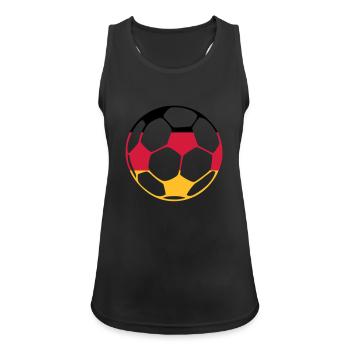 Deutschland Fußball - Frauen Tank Top atmungsaktiv - Schwarz - Vorne - Zoe (177cm)