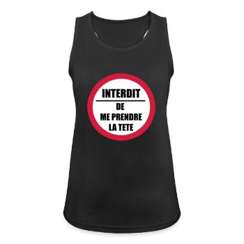 Forbidden to take my head - Women's Breathable Tank Top - black - Front - Zoe (177cm)