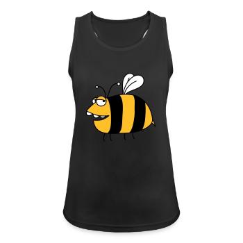 Fun thick bee - Women's Breathable Tank Top - black - Front - Zoe (177cm)