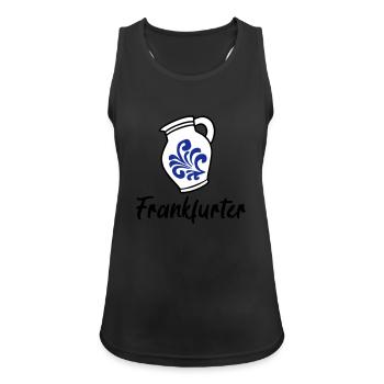 Hesse Bembel Apfelwein - Frauen Tank Top atmungsaktiv - Schwarz - Vorne - Zoe (177cm)