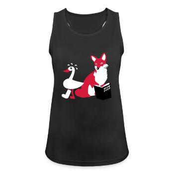 Slow Food - Débardeur respirant Femme - noir - Devant - Zoe (177cm)