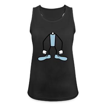 stehender koerper ohne kopf clipart comic cartoon - Frauen Tank Top atmungsaktiv - Schwarz - Vorne - Zoe (177cm)