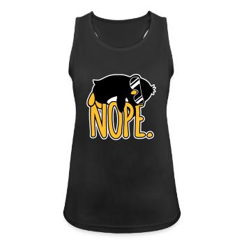 Nope. Pinguin Zitat Lustig Faul Sonnenbrille Cool - Frauen Tank Top atmungsaktiv - Schwarz - Vorne - Zoe (177cm)