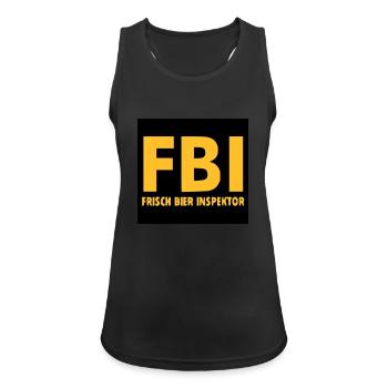 FBI - Frauen Tank Top atmungsaktiv - Schwarz - Vorne - Zoe (177cm)