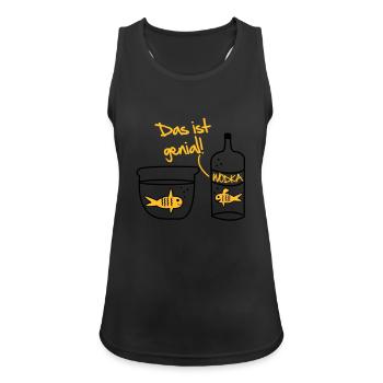 Goldfish vodka Design - Women's Breathable Tank Top - black - Front - Zoe (177cm)