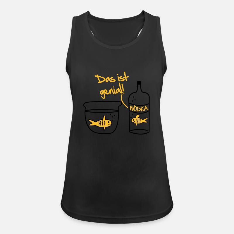 Goldfish vodka Design - Women's Breathable Tank Top - black