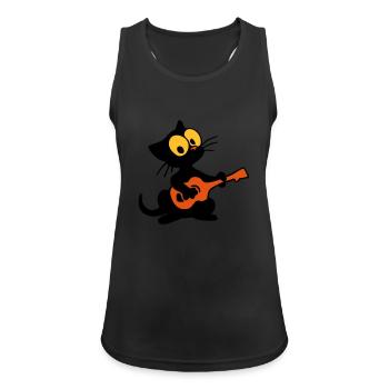 Georgie macht Musik - Frauen Tank Top atmungsaktiv - Schwarz - Vorne - Zoe (177cm)