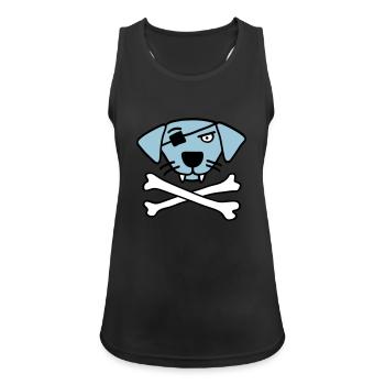 pirate_dog_042013_a_3c - Women's Breathable Tank Top - black - Front - Zoe (177cm)