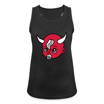 head face evil devil demon hell devil satan crawli - Women's Breathable Tank Top - black - Front - Zoe (177cm)