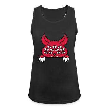 Katze Dämon Viele Augen Teufel Hölle Böse Monster - Frauen Tank Top atmungsaktiv - Schwarz - Vorne - Zoe (177cm)