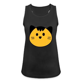 Cute cat - Frauen Tank Top atmungsaktiv - Schwarz - Vorne - Zoe (177cm)