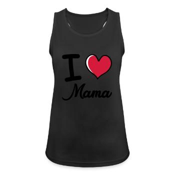 I love mom - Women's Breathable Tank Top - black - Front - Zoe (177cm)