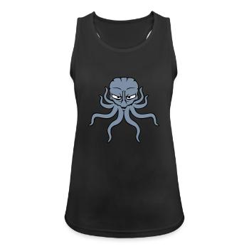 Oktopus Kraken Tintenfisch Alien Außerirdischer - Frauen Tank Top atmungsaktiv - Schwarz - Vorne - Zoe (177cm)