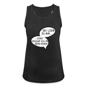 Cuisinier - Débardeur respirant Femme - noir - Devant - Zoe (177cm)