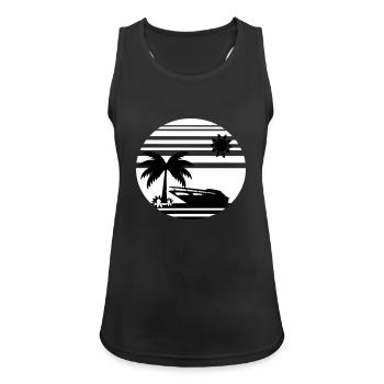 sunset_beach2 - Frauen Tank Top atmungsaktiv - Schwarz - Vorne - Zoe (177cm)