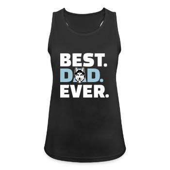 Husky - Frauen Tank Top atmungsaktiv - Schwarz - Vorne - Zoe (177cm)