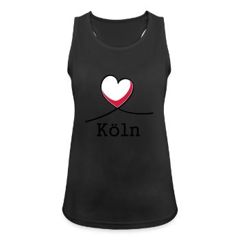 I Love Cologne! - Women's Breathable Tank Top - black - Front - Zoe (177cm)