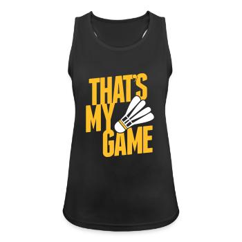 badminton - love for the game - Débardeur respirant Femme - noir - Devant - Zoe (177cm)