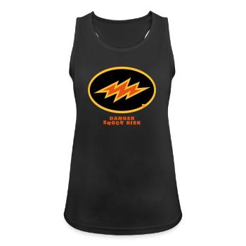 shock risk - Women's Breathable Tank Top - black - Front - Zoe (177cm)