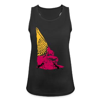 Ice cream with ants - Women's Breathable Tank Top - black - Front - Zoe (177cm)
