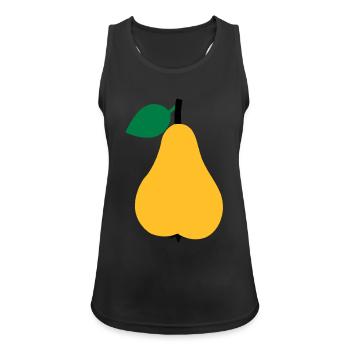 Birne - Frauen Tank Top atmungsaktiv - Schwarz - Vorne - Zoe (177cm)