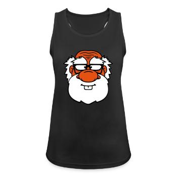 grandpa old grandpa daddy horn glasses beard nerd geek - Women's Breathable Tank Top - black - Front - Zoe (177cm)