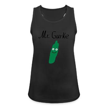 Gurke Baby Geburt Geschenk - Frauen Tank Top atmungsaktiv - Schwarz - Vorne - Zoe (177cm)