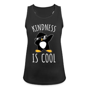 Kindness Is Cool Dabbing Dab Dance Geste Pinguin - Frauen Tank Top atmungsaktiv - Schwarz - Vorne - Zoe (177cm)