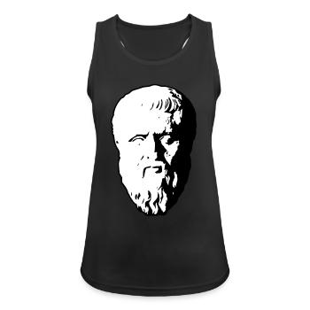 Plato - Women's Breathable Tank Top - black - Front - Zoe (177cm)